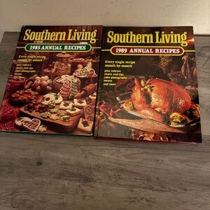 Southern Living 1985 & 1989 Annual Recipes - Red and Brown Covers